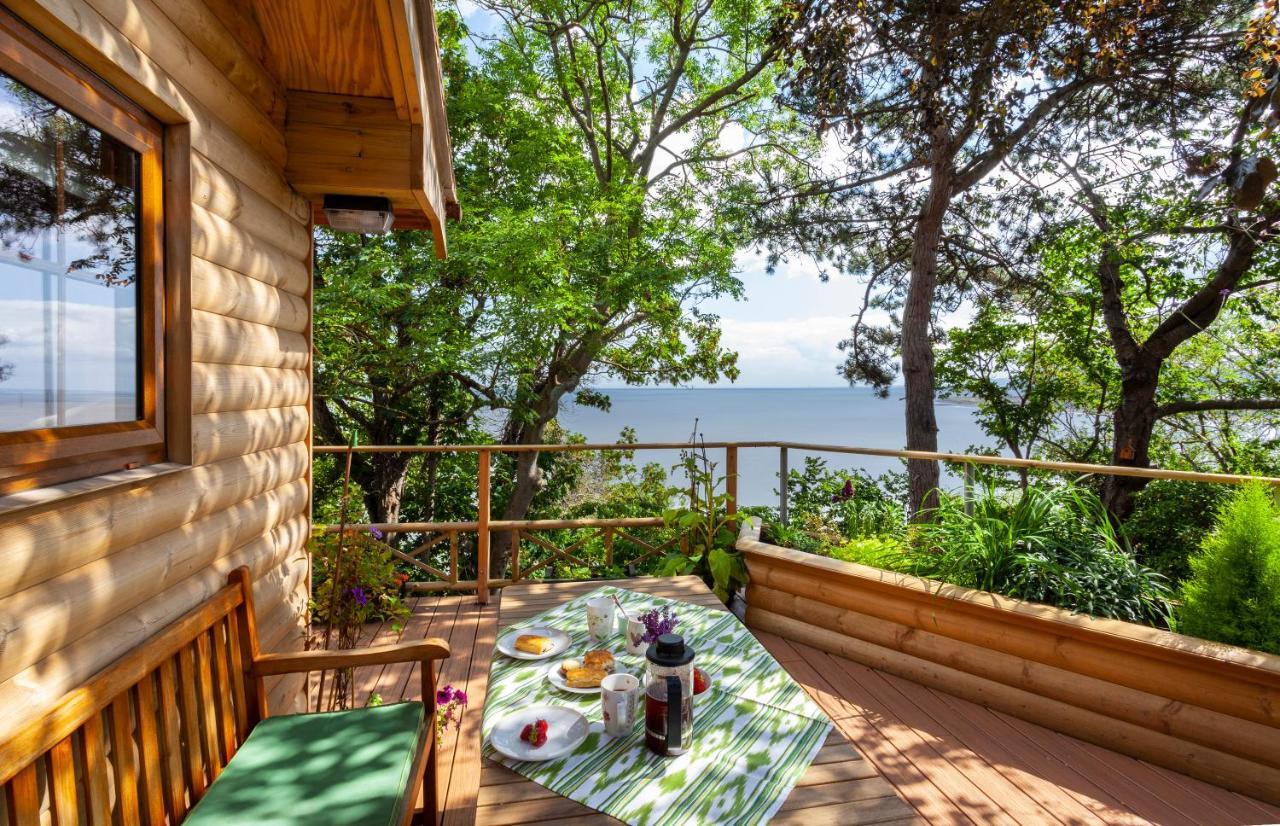 Porthole Log Cabin 曼海德 外观 照片